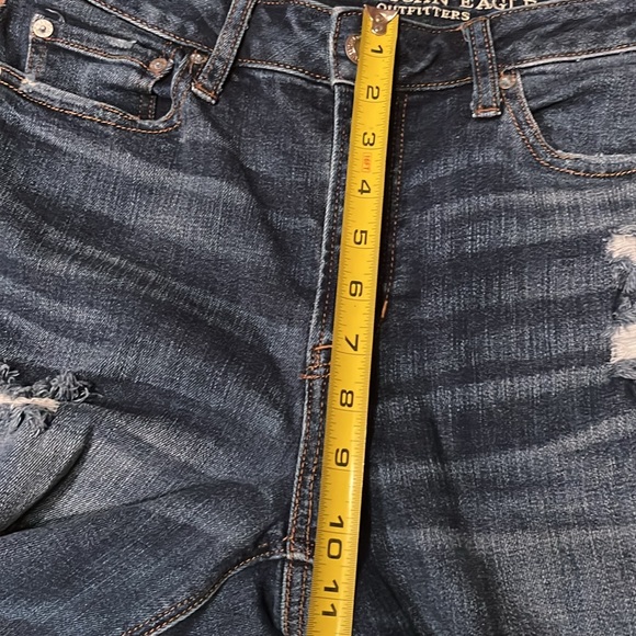 EUC American Eagle outfitters distressed, dark wash jeans - Picture 11 of 16